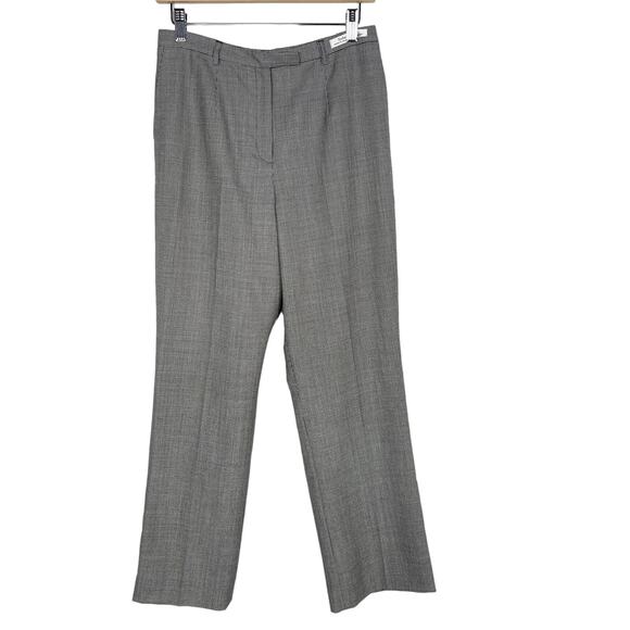 Pendleton Womens 8P Black White Houndstooth Straight Leg Trouser Dress Pant Wool - Picture 1 of 11